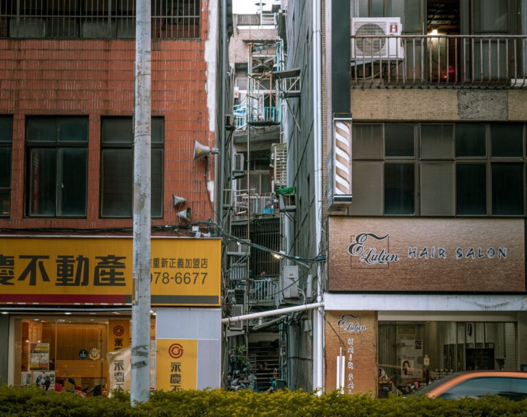 City apartment buildings