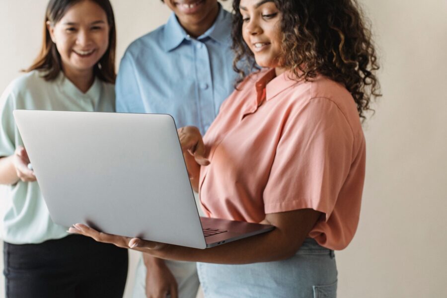 Business team reviewing