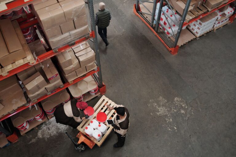 Factory warehouse workers