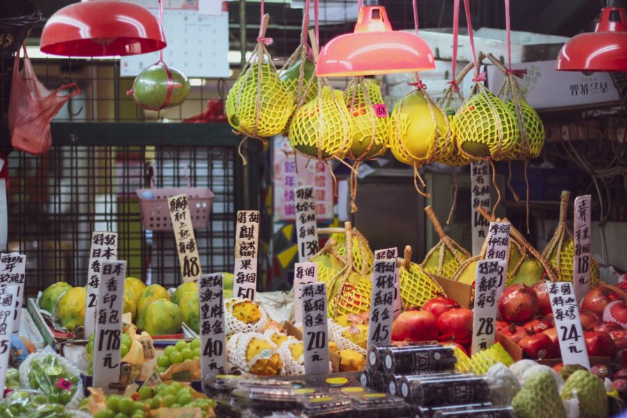 Crowded street market