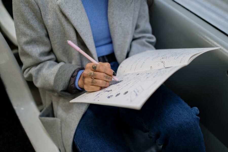 Person planning commute