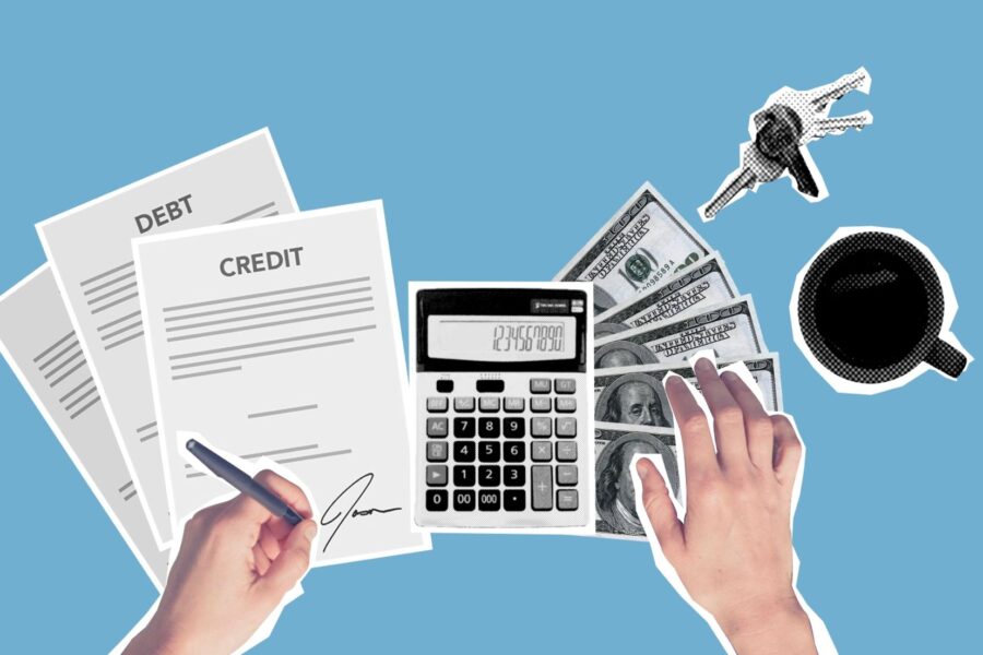 Person comparing loan