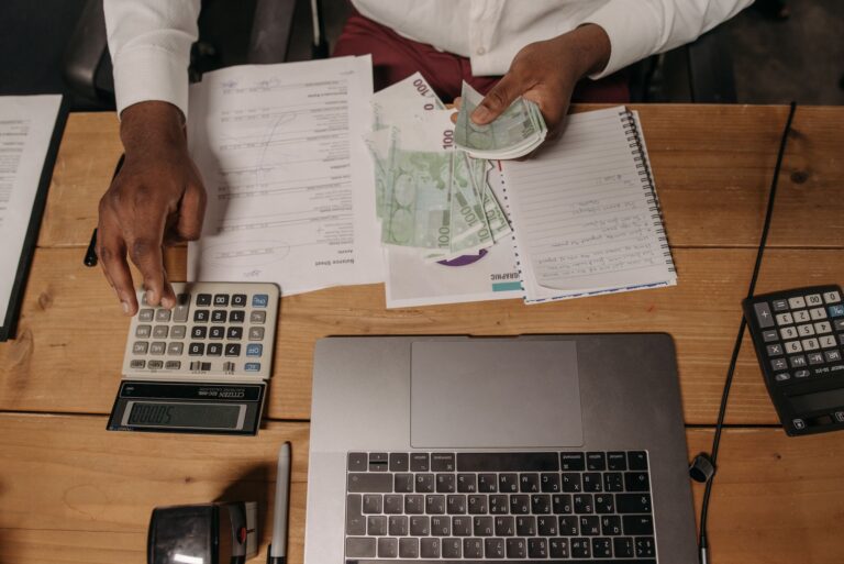 Person reading loan
