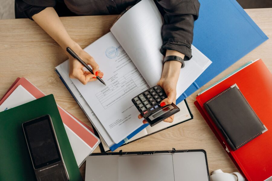 Person reading loan