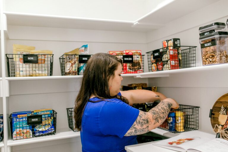 Organized kitchen pantry