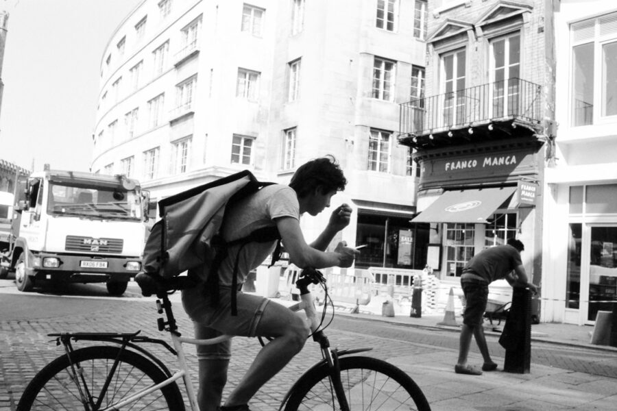 Courier bicycle backpack