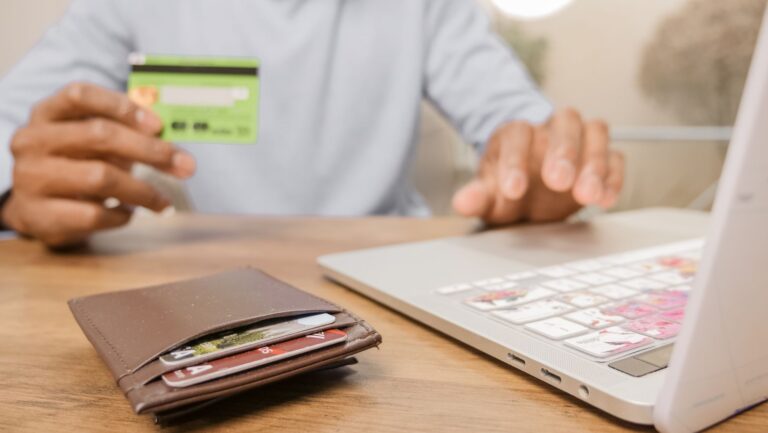 Person online banking