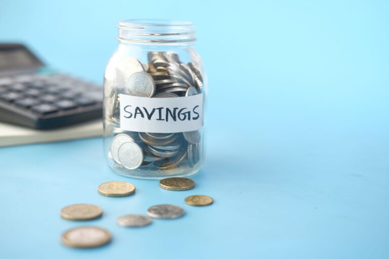 Glass jar coins