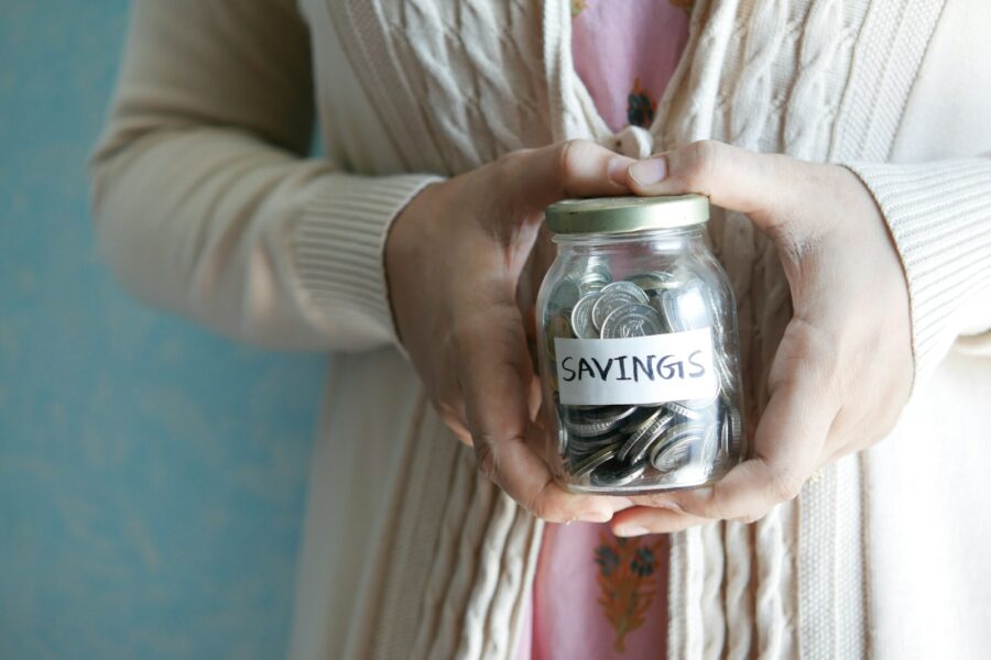 Transparent savings jars