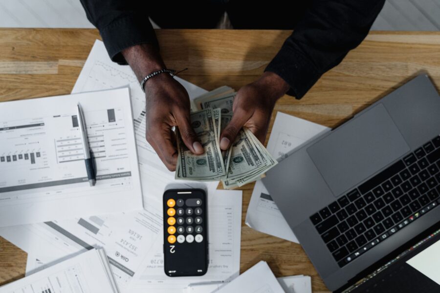 Person reviewing fund