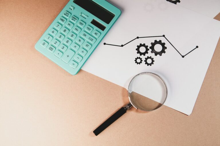 Closeup financial chart