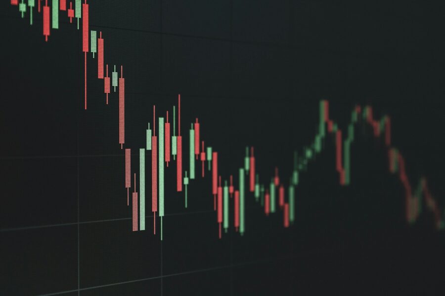 Stock chart red