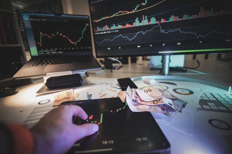 Stock market screen