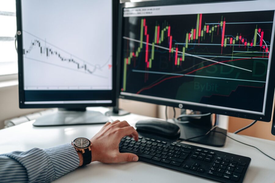 Stock market screen